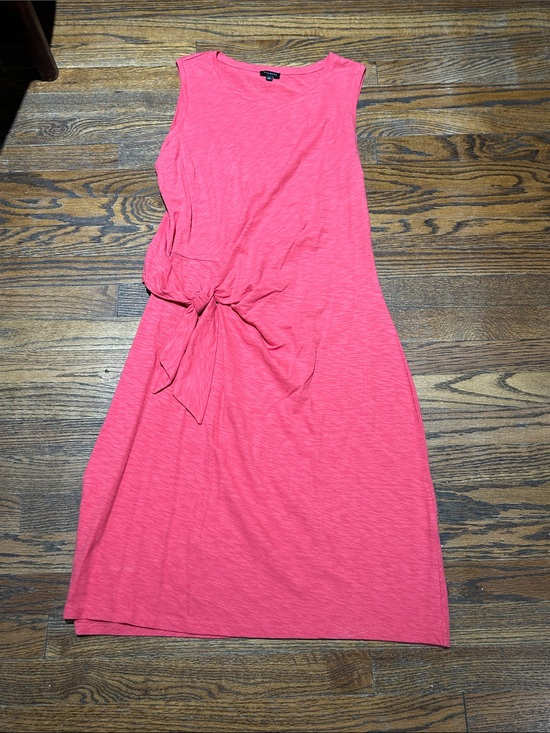 Talbots Dresses & Skirts - Talbots Coral Pink Sleeveless Midi Dress with Side Knot